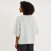 Gilet boutonn&eacute; manches courtes col rond gris clair femme