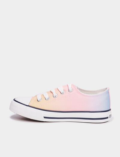 Tennis en toile à lacets Creeks multicolore fille