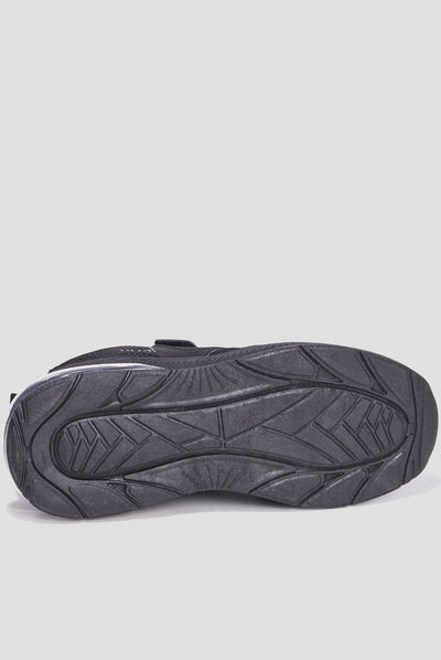Baskets running à scratchs Kappa Myagi noir garçon