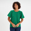 T-shirt manches courtes ballons vert femme