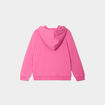 Sweat zipp&eacute; &agrave; capuche droit molleton rose fushia fille