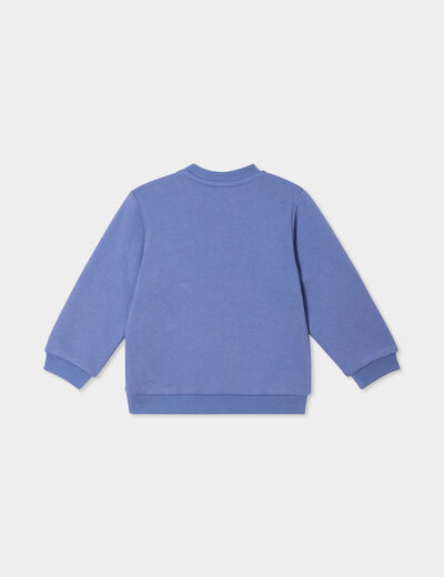 Sweat manches longues avec poche bleu lavande bébé garçon