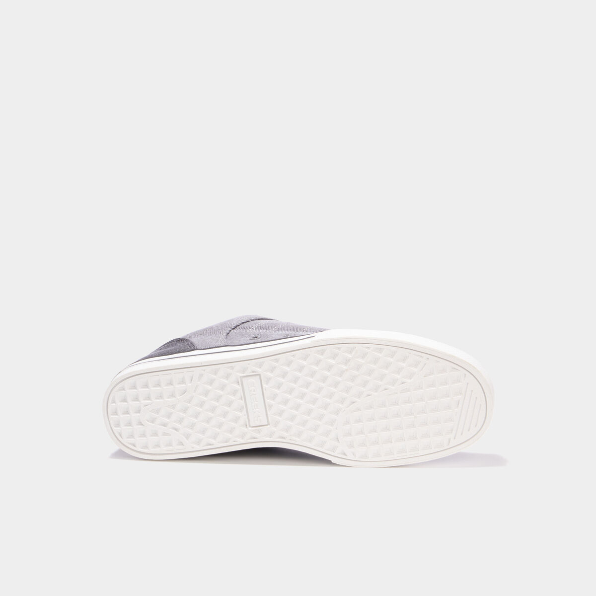 Tennis basses en toile &agrave; lacets gris clair homme