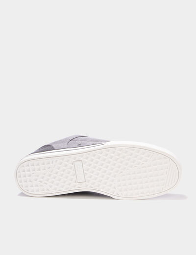 Tennis basses en toile &agrave; lacets gris clair homme