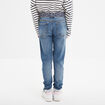 Jean stretch skinny ceinture foulard denim stone fille