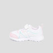 Baskets running à scratchs et paillettes blanc fille