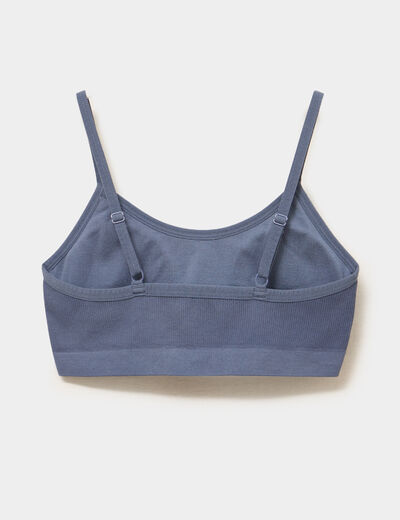 Lot 2 brassi&egrave;res padd&eacute;es bleu gris femme