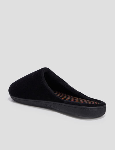 Chaussons mules Isotoner noir homme
