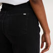 Jean large taille haute coton denim noir femme
