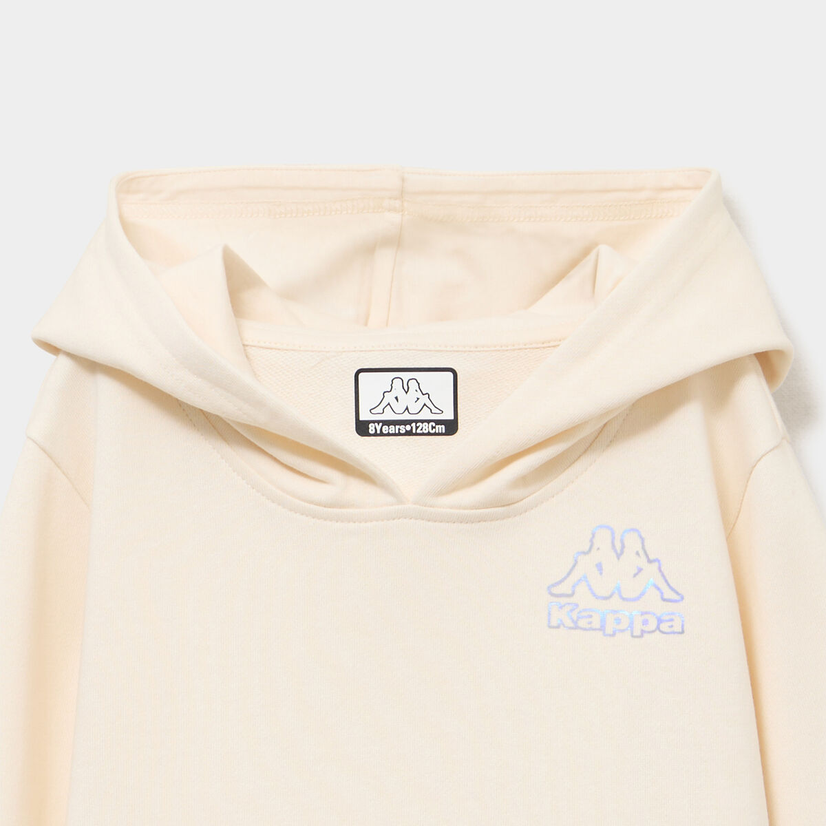 Sweat hoodie 1 poche Kappa ivoire fille
