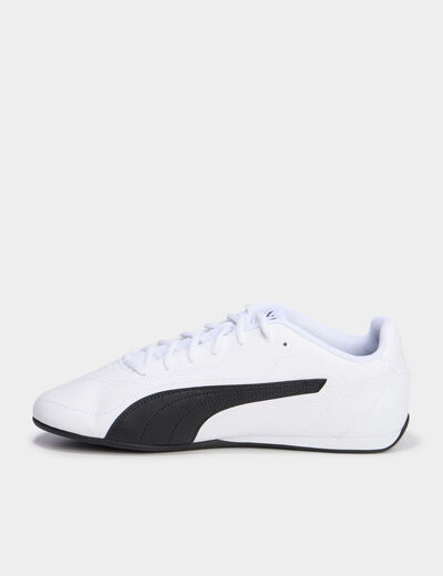 Tennis basses à lacets en cuir Puma blanc homme
