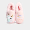 Chaussons fourr&eacute;s brod&eacute;s rose fille