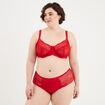 Soutien-gorge emboîtant en dentelle rouge femme grande taille
