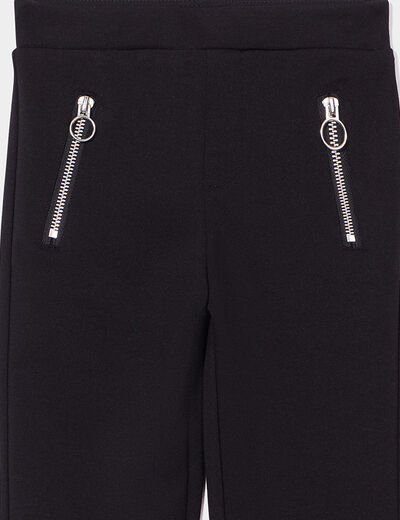 Tregging flare avec poches zippées noir fille