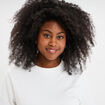 T-shirt col rond manches courtes coton blanc femme