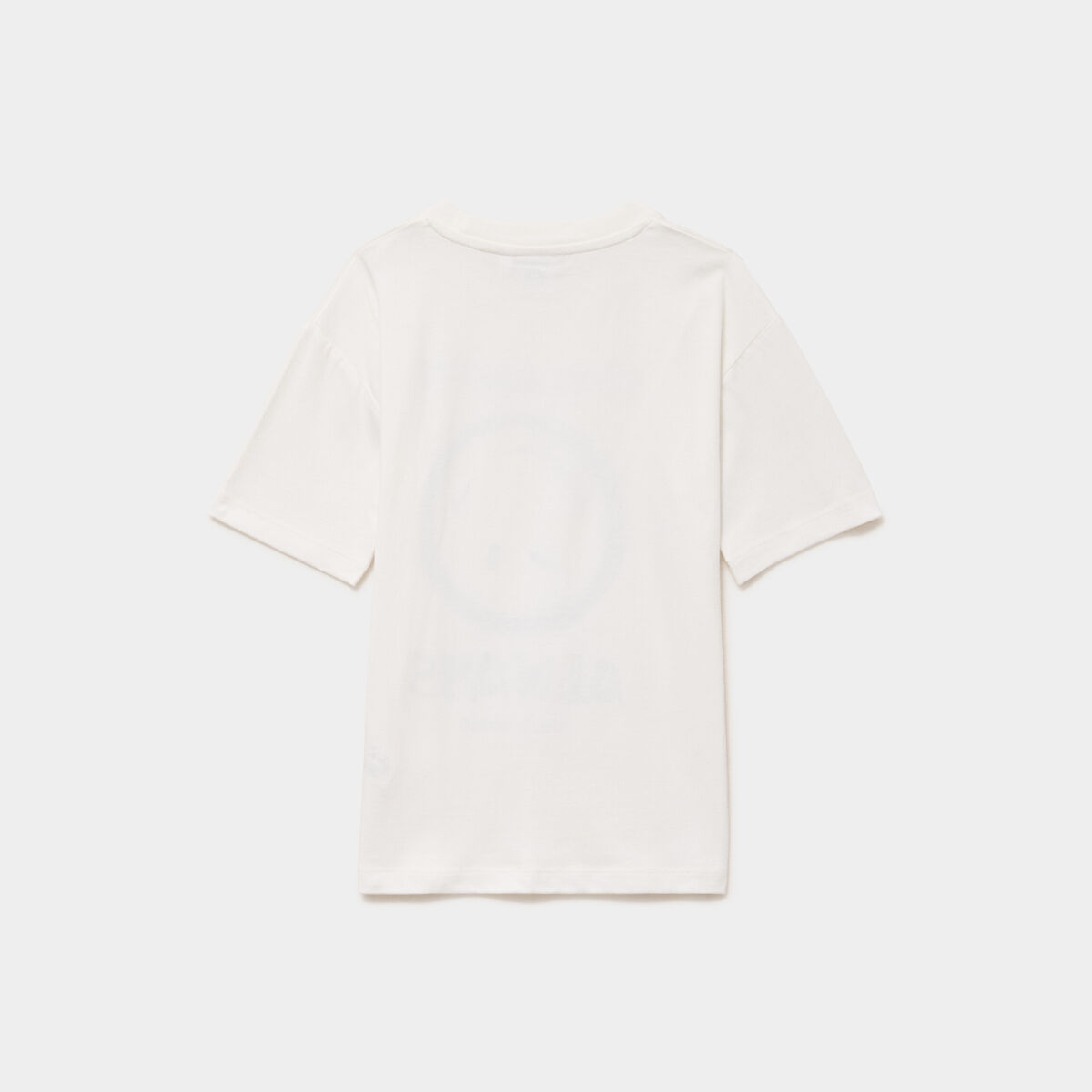 T-shirt col rond coton Smiley World ivoire gar&ccedil;on