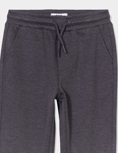 Pantalon jogging molleton élastiqué gris garçon