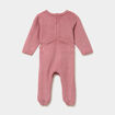 Dors-bien effet velours manches longues rose champagne b&eacute;b&eacute;