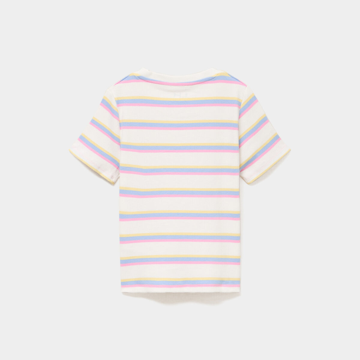 T-shirt c&ocirc;tel&eacute; manches courtes ecru fille