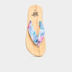 Tongs de plage esprit foulard multicolore femme