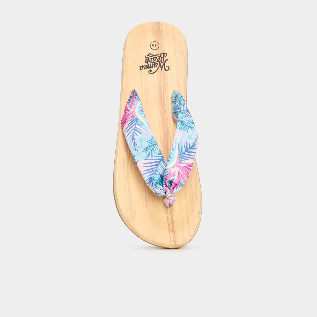 Tongs de plage esprit foulard multicolore femme