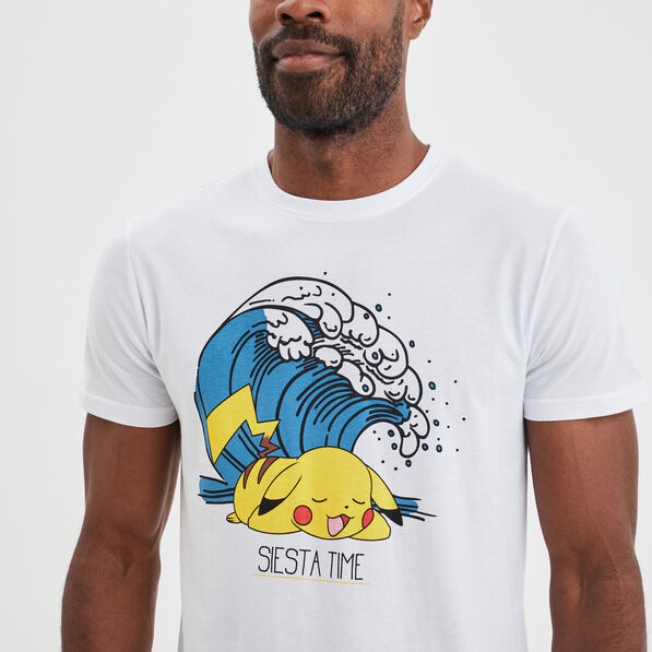 ensemble pyjama short pikachu pokemon blanc homme Ensemble pyjama short Pikachu Pokémon blanc homme