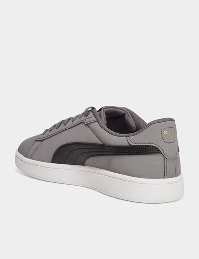 Tennis basses à lacets Puma Smash Buck gris homme