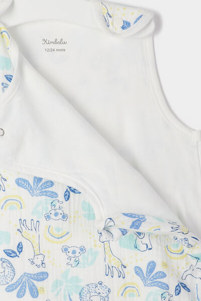 Gigoteuse coton TOG 1 sans manches blanc bébé