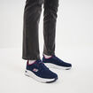 Baskets running à lacets élastiqués bleu femme