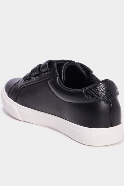 Baskets &agrave; scratchs noir femme