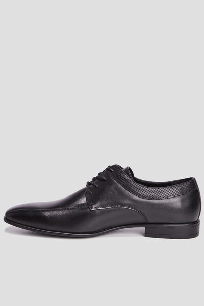 Derbies à bouts carrés noir homme