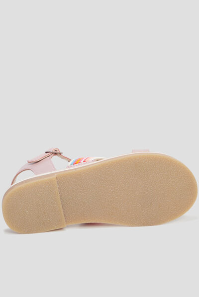 Sandales avec perles Creeks rose fille