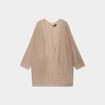 Gilet chauve-souris mi-long beige femme