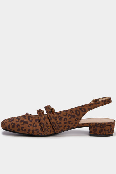 Ballerine slingback &agrave; brides dor&eacute;es multicolore femme