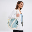 Sac cabas avec bandoulière vert pastel femme