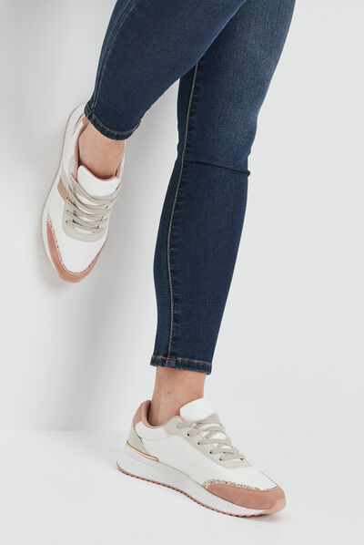 Baskets running Mosquitos rose femme