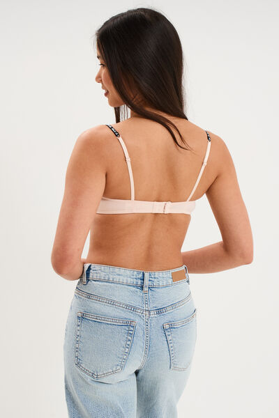 Soutien-gorge triangle padd&eacute; rose clair femme