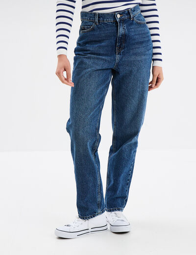 Jeans mom 7/8ème taille haute Creeks denim stone femme