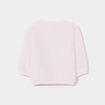 Sweat velours à sequins boutonné rose clair bébé fille