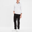 Pantalon droit en coton stretch noir homme