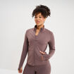 Veste de sport ajust&eacute;e avec fermeture mauve femme