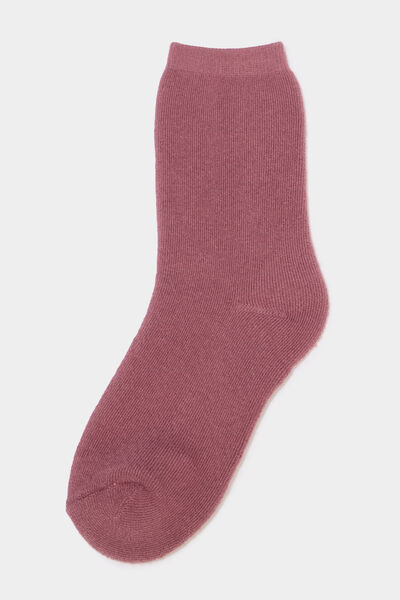 Lot 2 paires chaussettes thermiques vieux rose fille