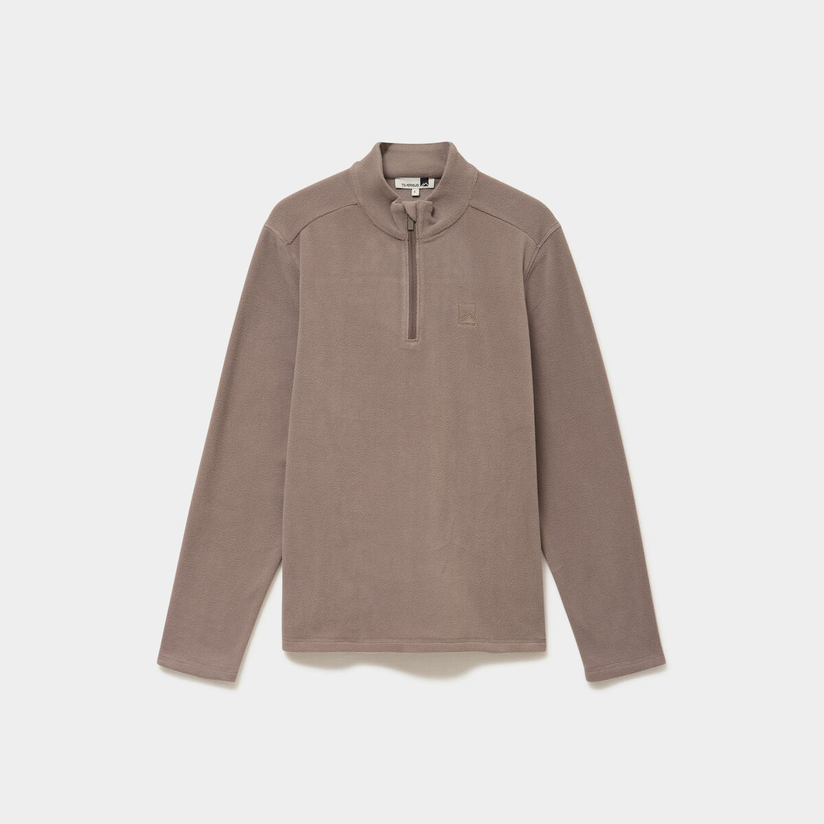 Sweat polaire col camionneur gris homme