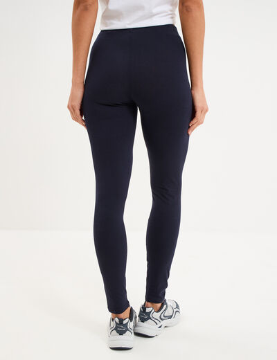 Legging taille haute bleu marine femme