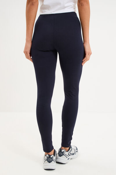 Legging taille haute bleu marine femme