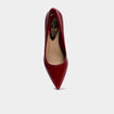 Escarpins vernis &agrave; talons aiguilles rouge fonc&eacute; femme