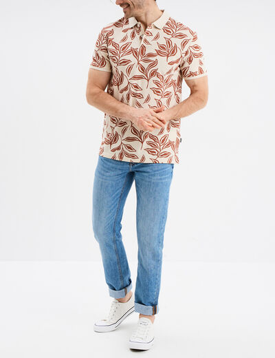 Polo manches courtes Creeks beige homme