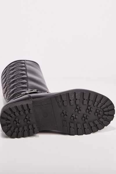 Bottes matelassées noir fille