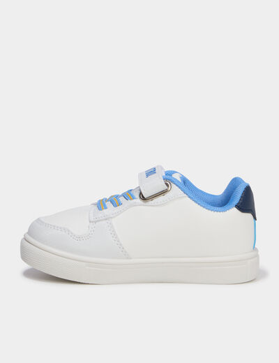 Tennis basses &agrave; scratchs Pat Patrouille blanc gar&ccedil;on