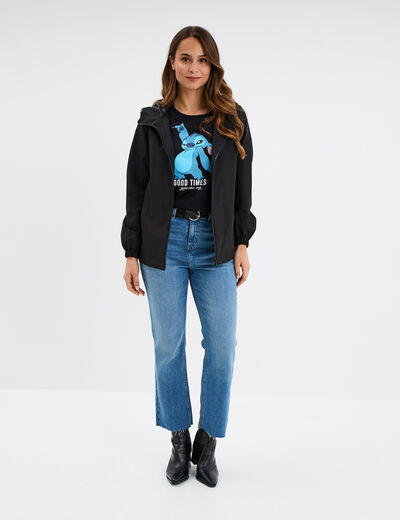 Jeans flare 7/8ème taille haute denim double stone femme